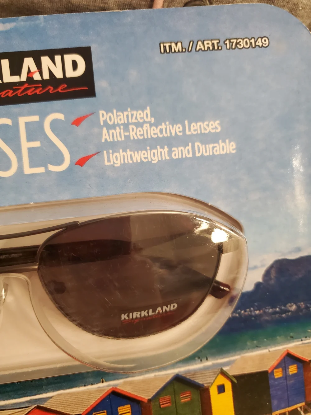 Kirkland Signature Black Frame Sunglasses with Gray Lenses
